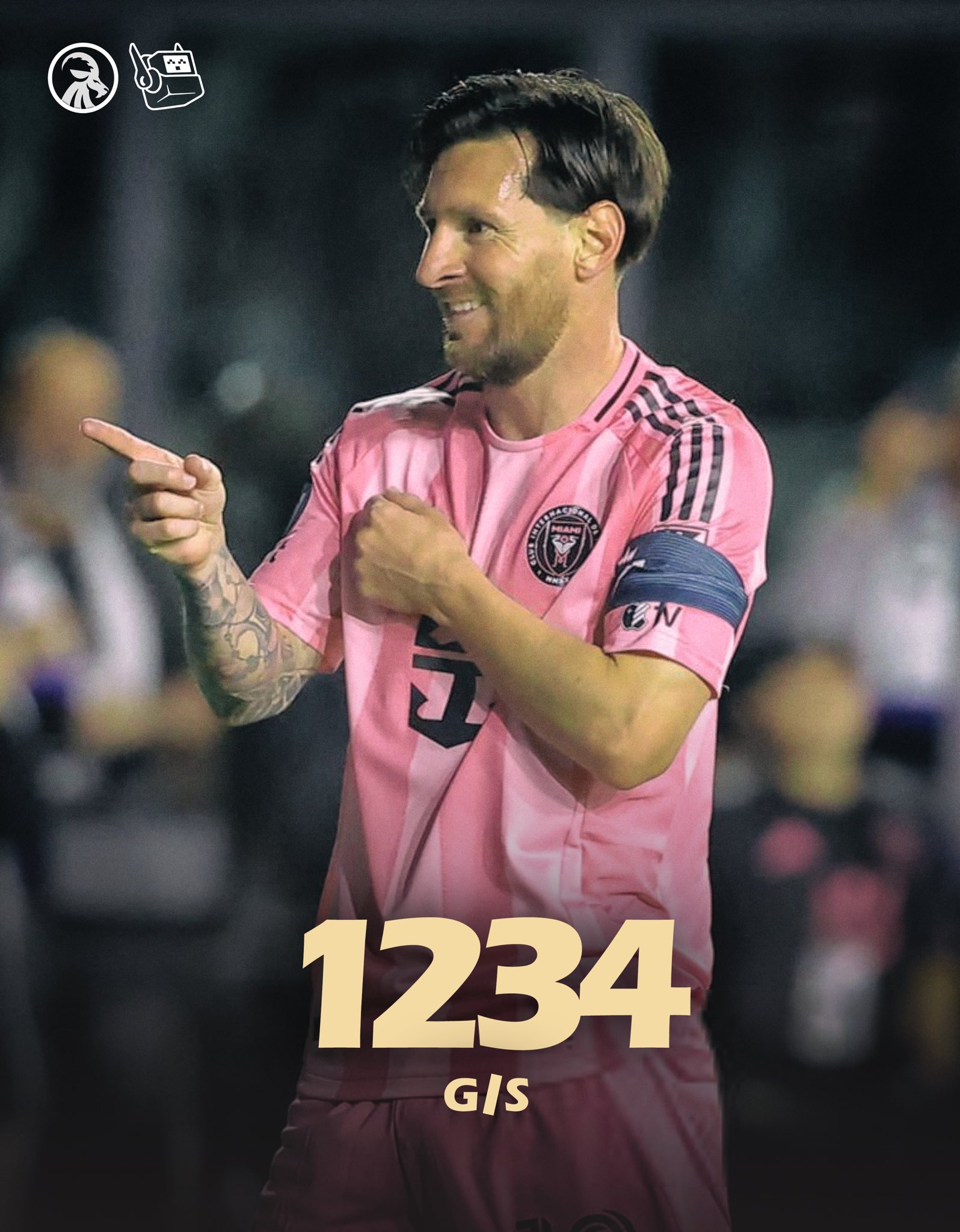 回歸即進球！37歲梅西生涯目前853球381助，參與進球數1234球！