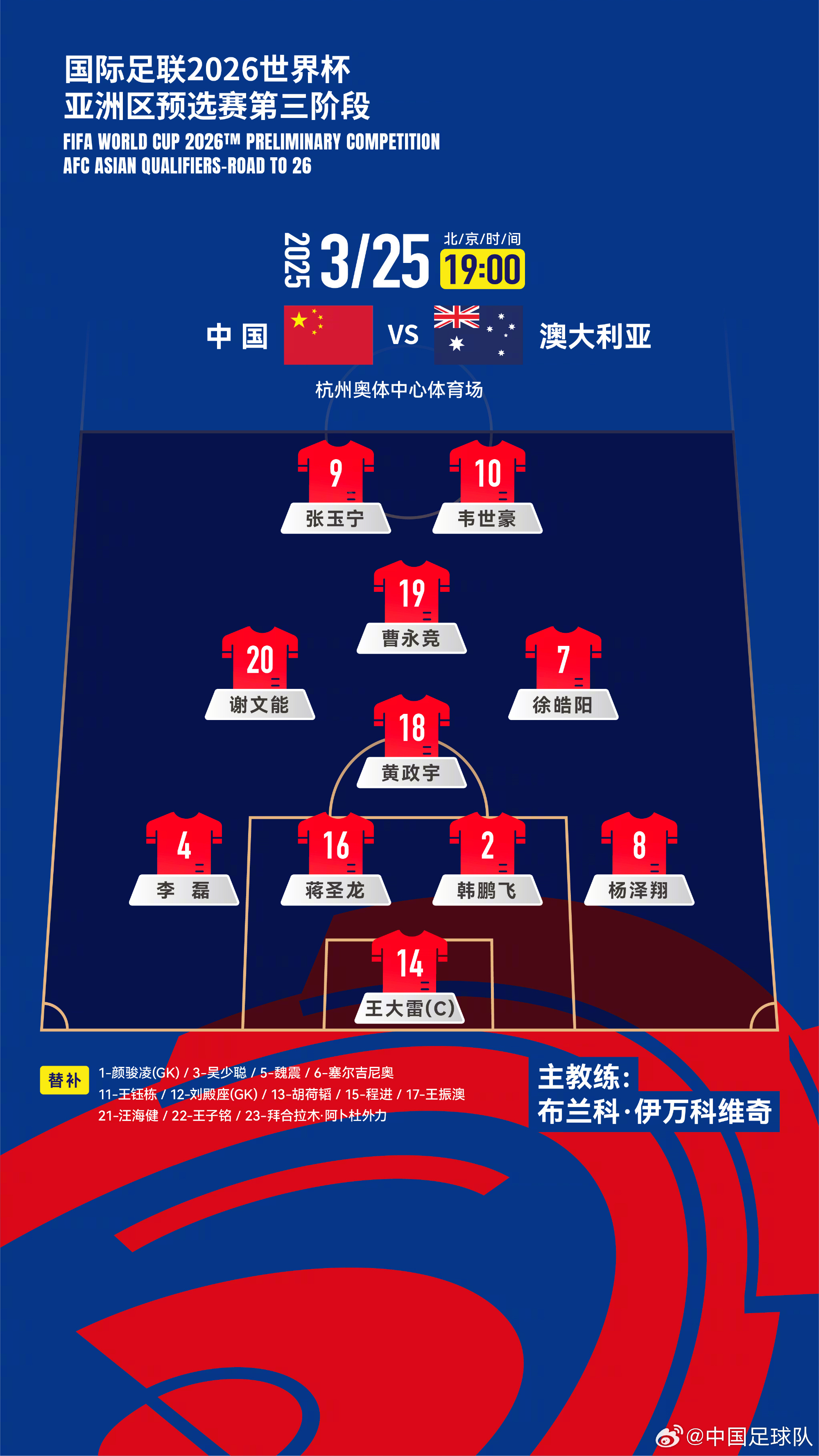 遭伊萬詬病！國足首發(fā)11人聯(lián)賽出場：僅4人鐵主力，楊澤翔0出場